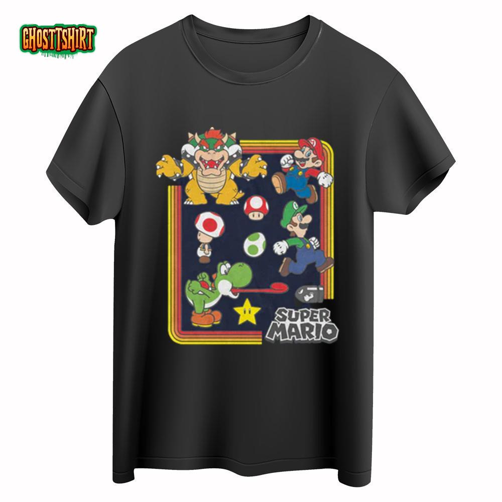 Men's Nintendo Super Mario Rainbow Frame T-Shirt