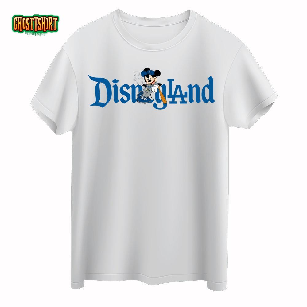 Mickey Mouse Disney LAnd Dodgers MLB Baseball T-Shirt