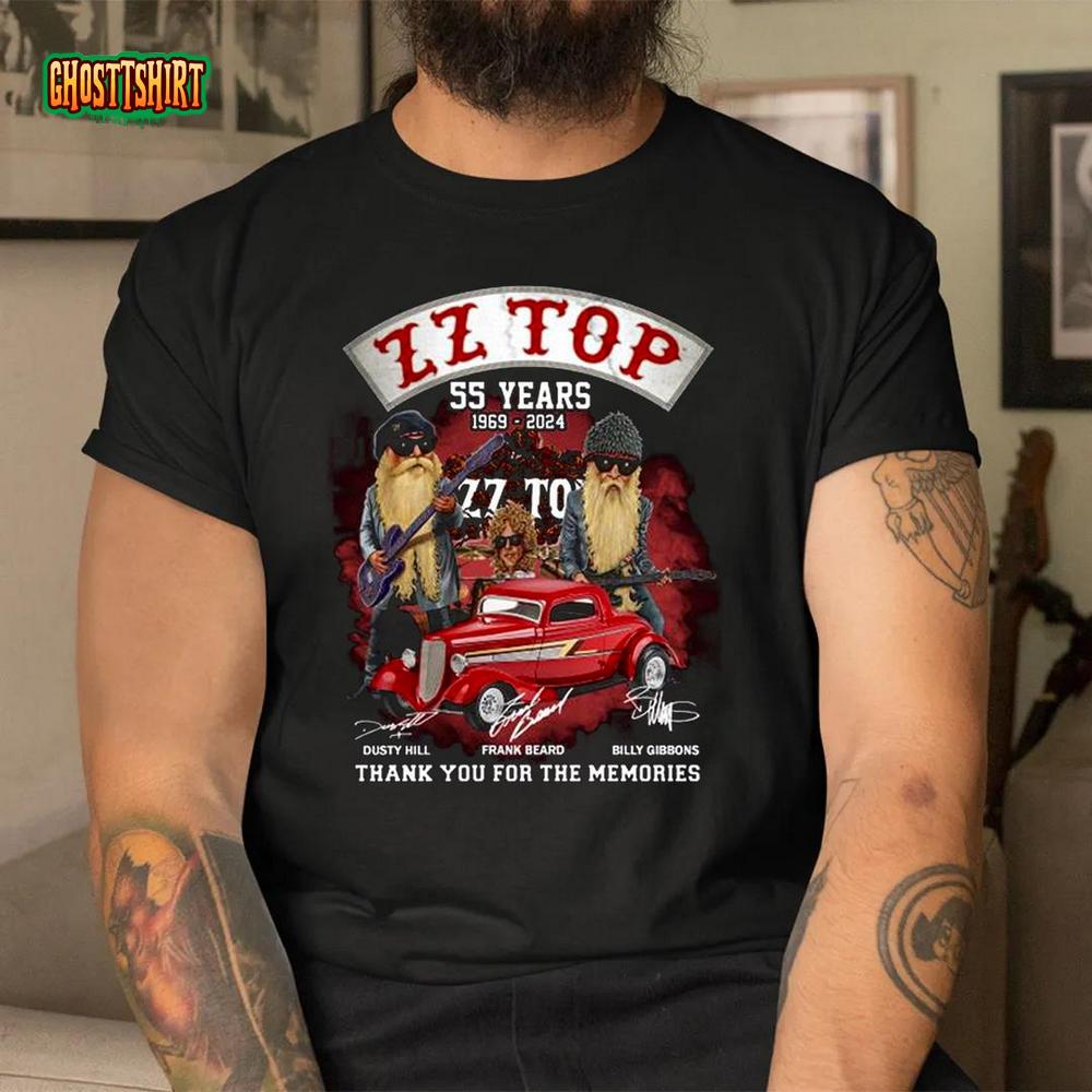 Original ZZ Top 55 Years 1969 2024 Signatures Shirt   Original Zz Top 55 Years 1969 2024 Signatures Shirt 1ujrq 