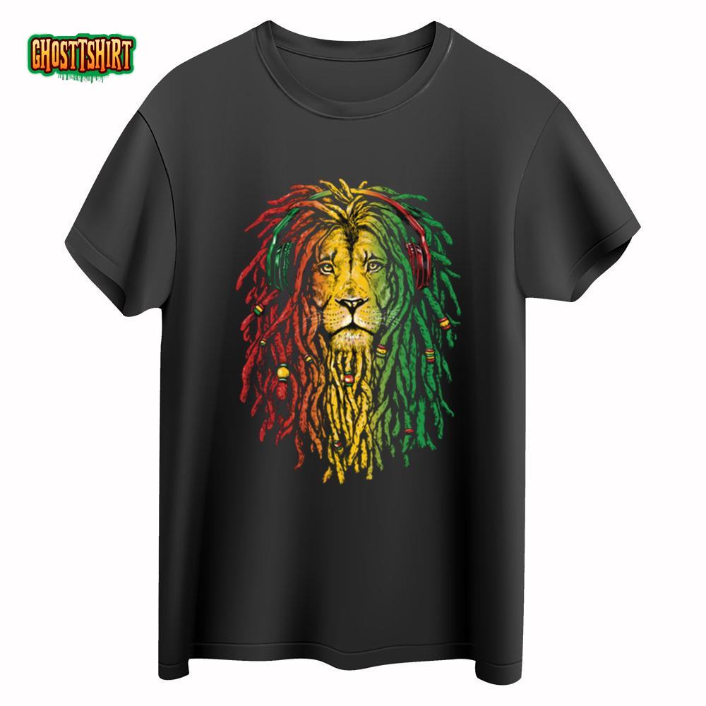 Rasta Reggae Bob Marley Lion T-Shirt For Men