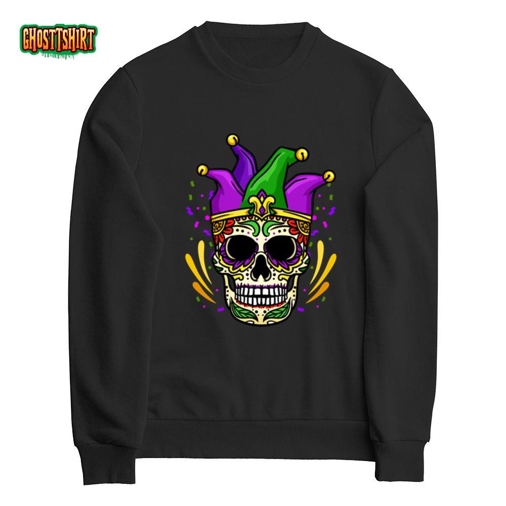 Sugar Skull Mardi Gras T-Shirt Designs