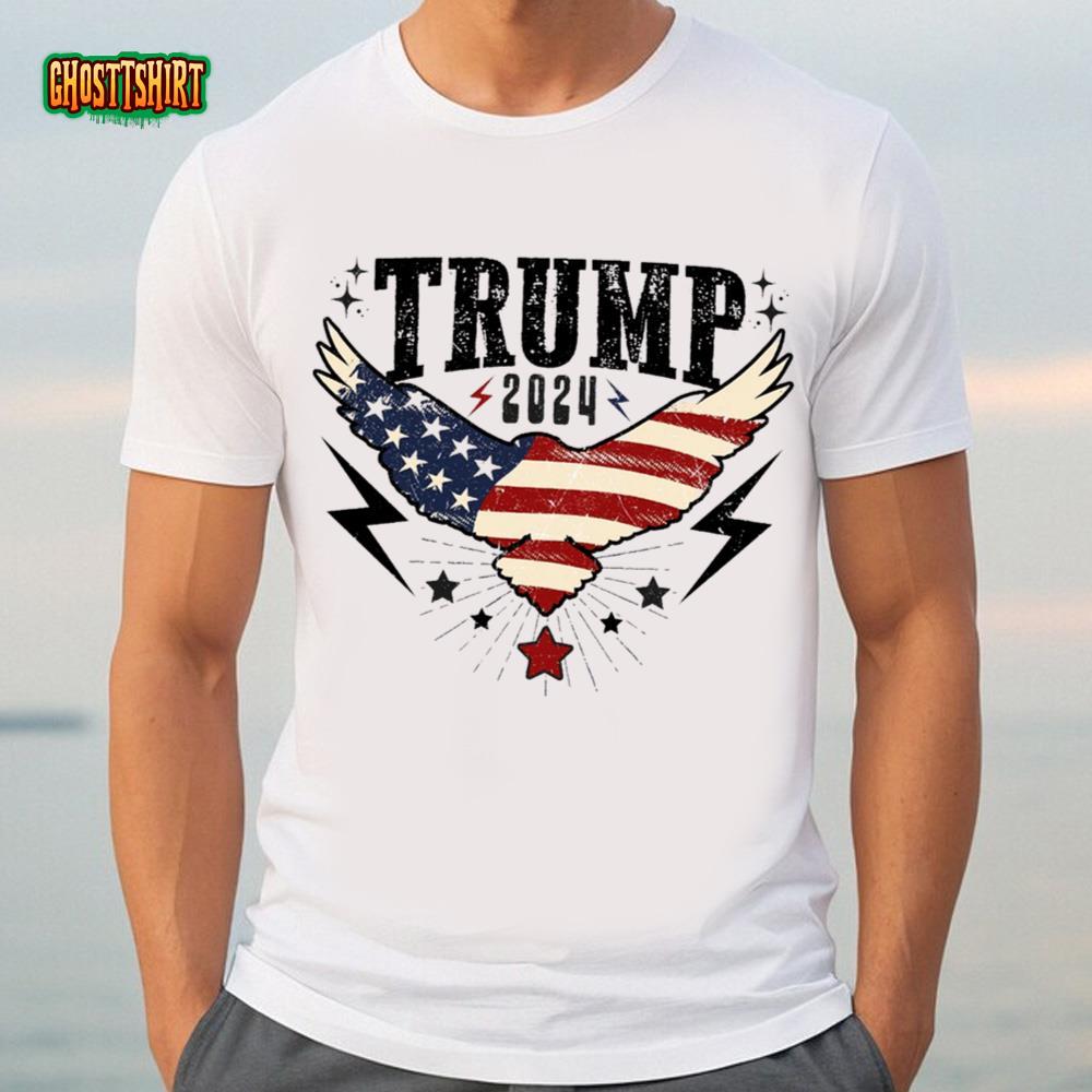 Trump 2025 Shirt, Eagle Trump Happy Fourth Of July Trump Shirt