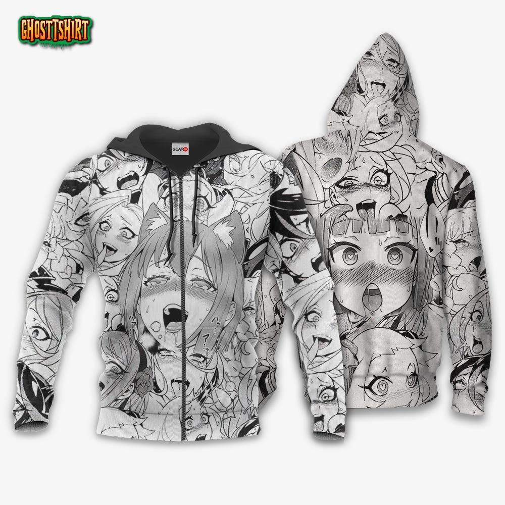 Ahegao Hoodie Custom Girls Shirts Fans