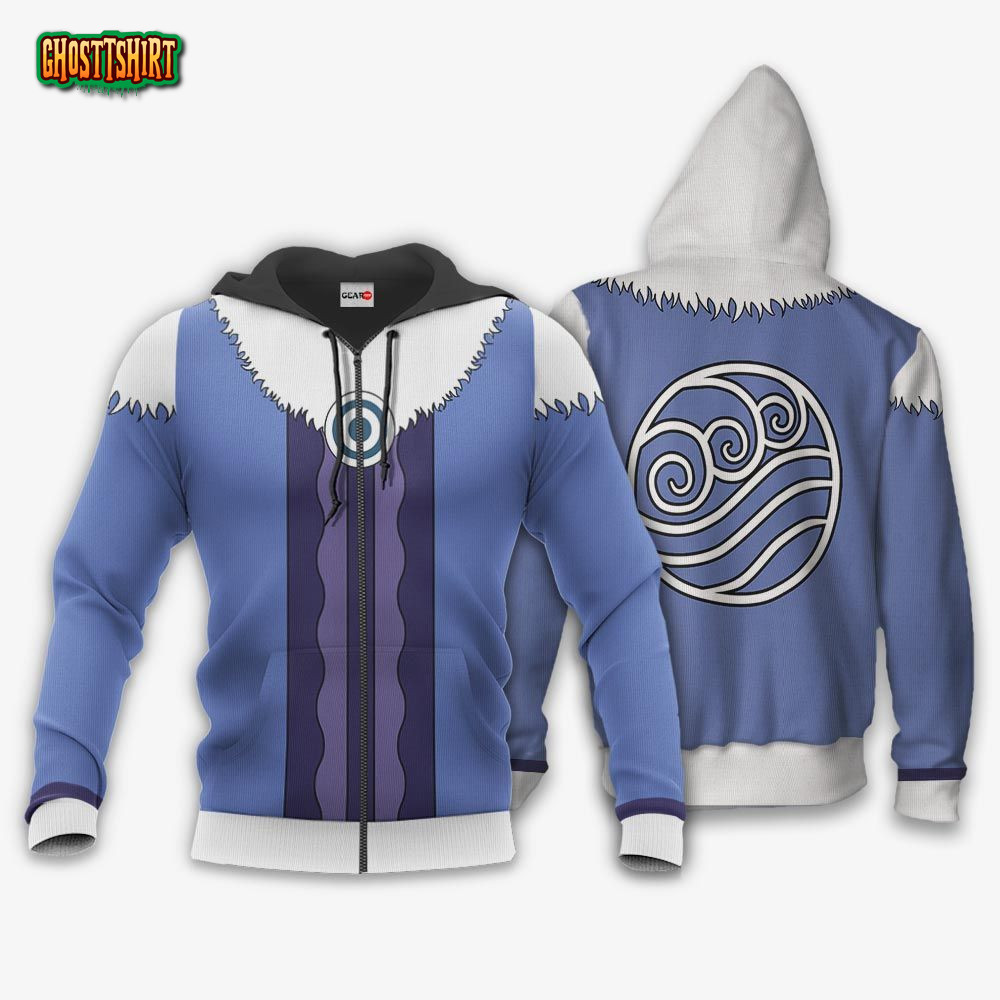 Avatar Hoodie Water Elemental Uniform Costume Shirt