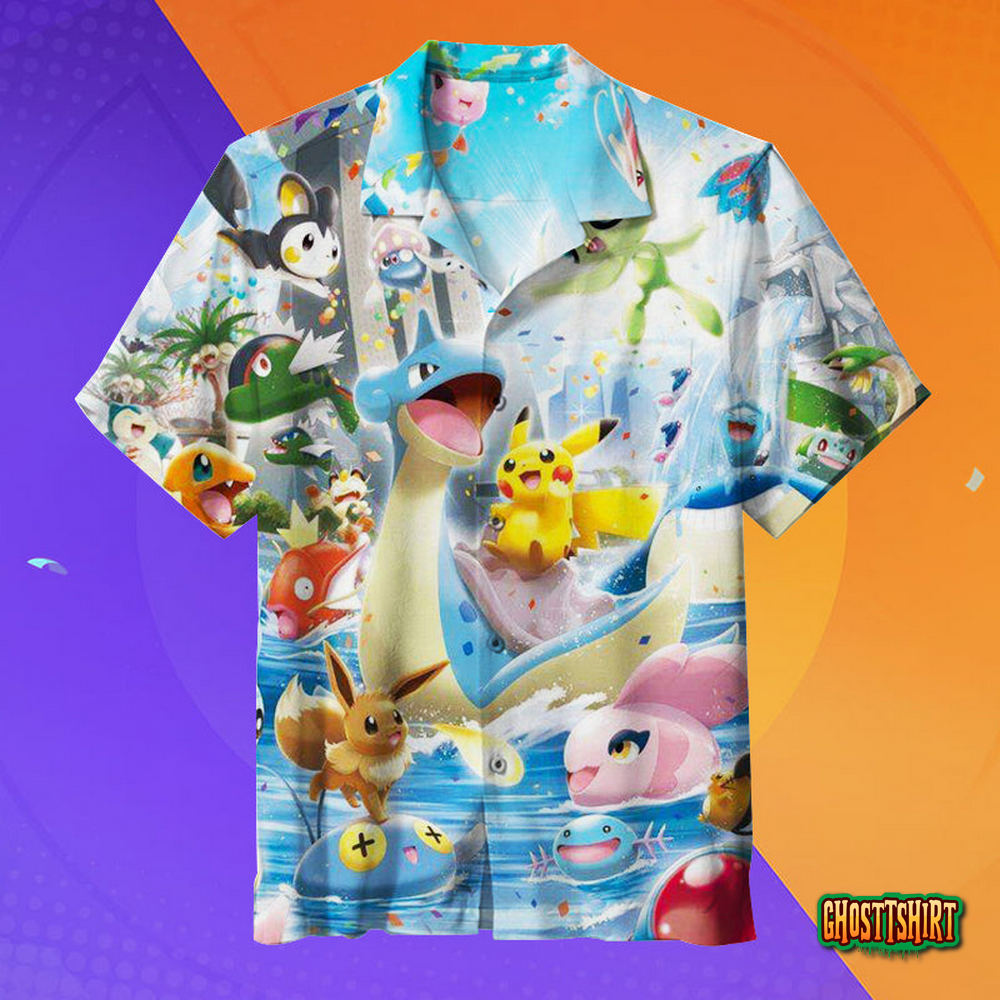 I Love Pokémon Unisex Aloha Hawaiian Shirt