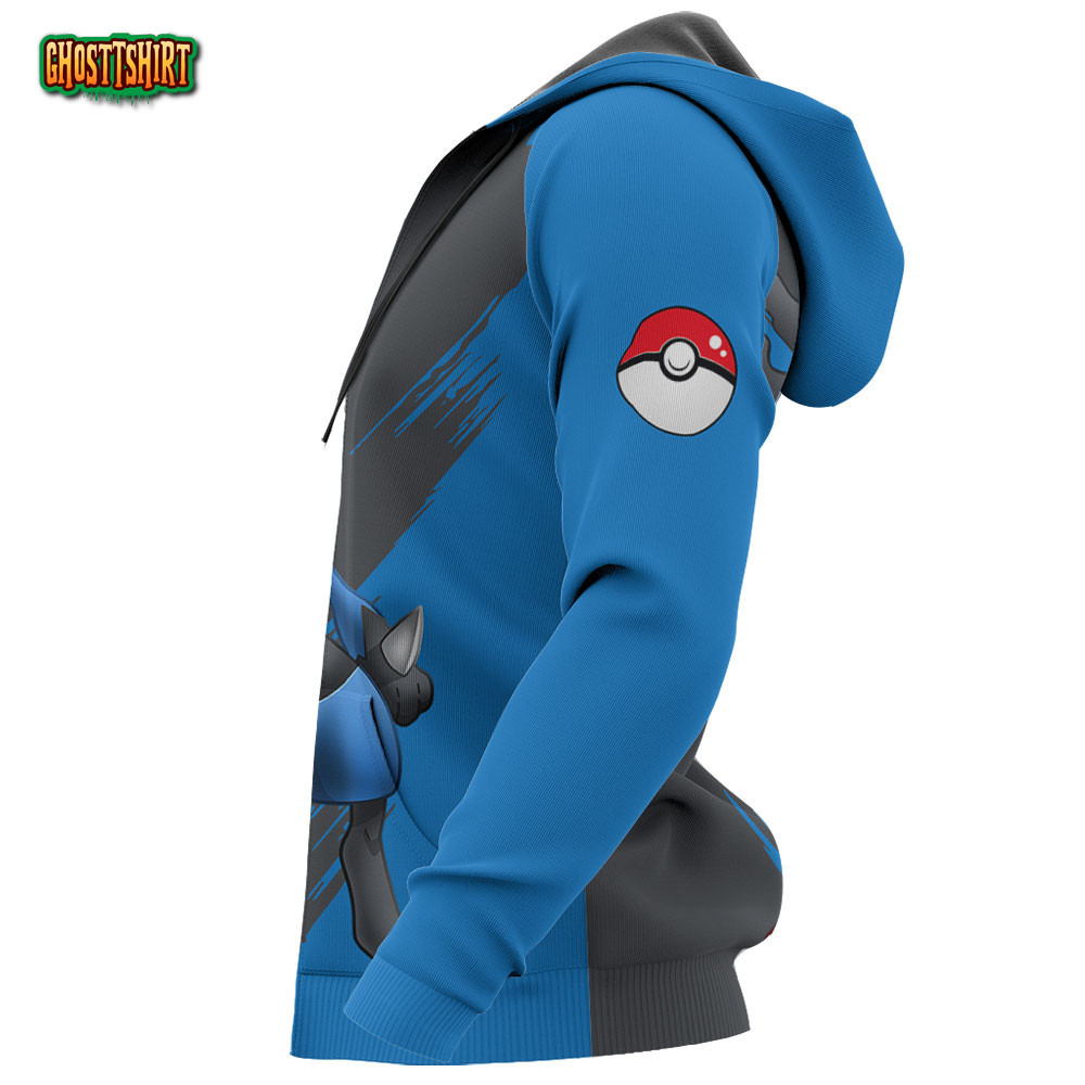 Lucario mix Mega Evolved Custom Anime Hoodie