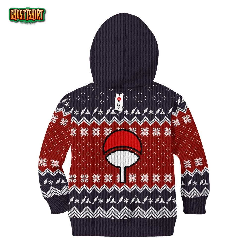 Madara Uchiha Kids Ugly Sweater Christmas Hoodie Symbol Style