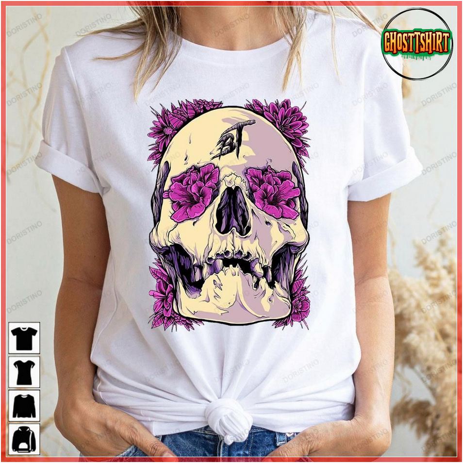 Purple Skull Flower Bury Tomorrow Tshirt Sweatshirt Hoodie