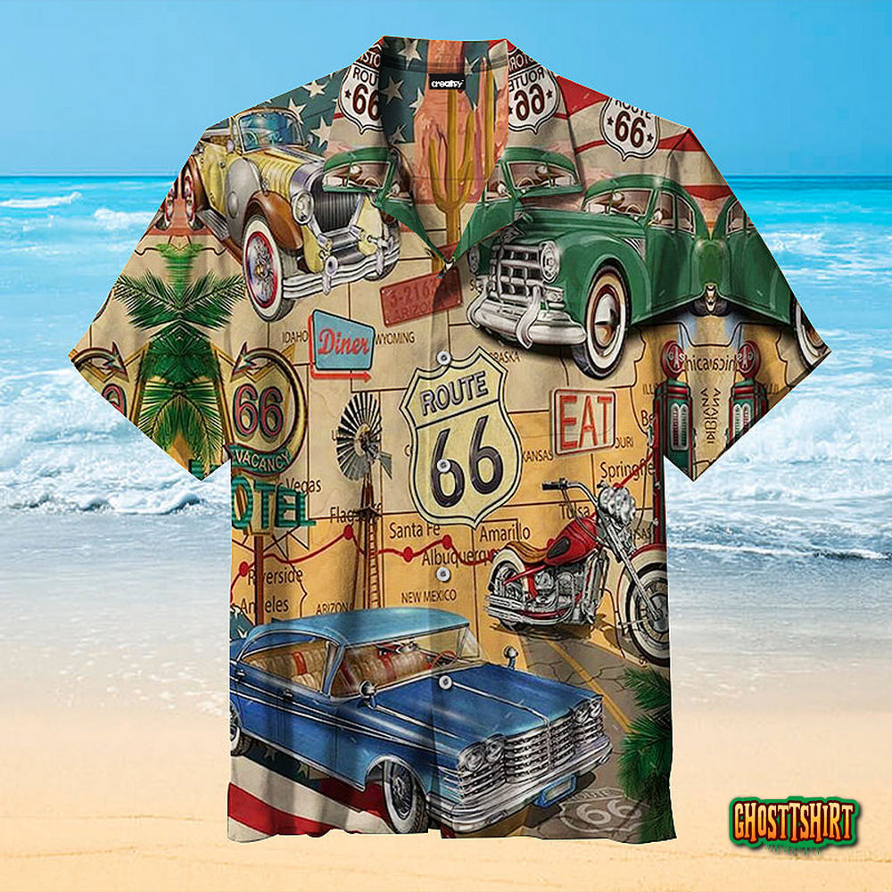 Route 66 Unisex Aloha Hawaiian Shirt