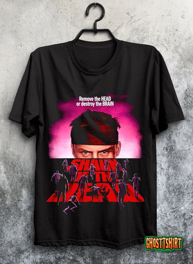 Shaun Of The Dead Destroy The Brain T Shirt, Horror Movie Shirt