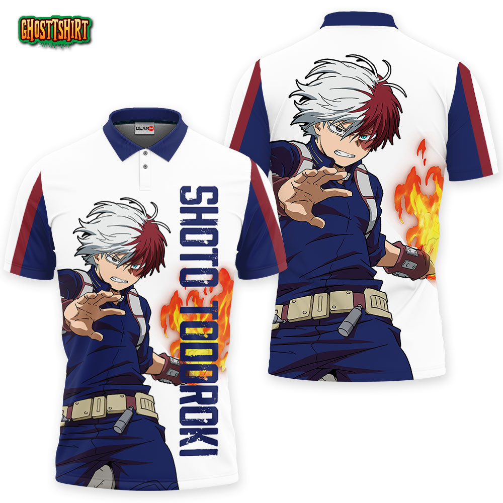 Shoto Todoroki Polo Shirts Custom Anime