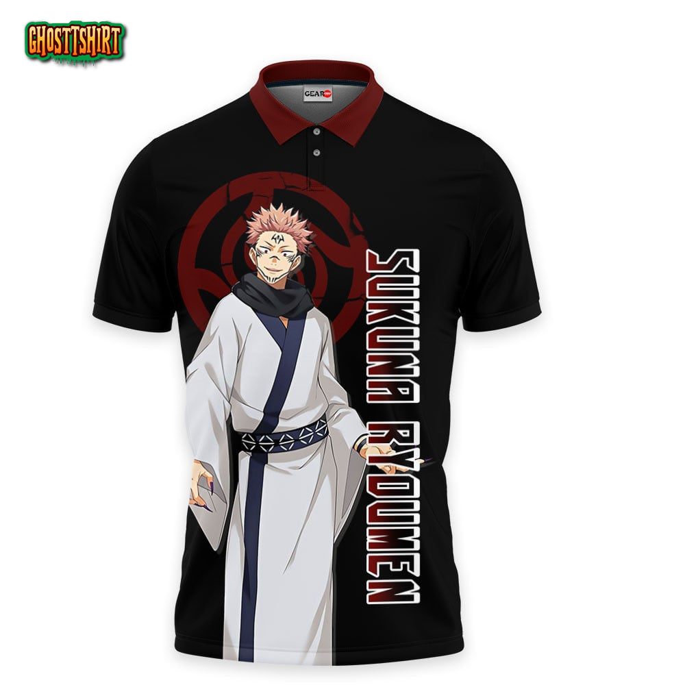 Sukuna Polo Shirts Custom Anime