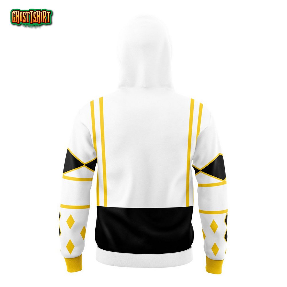 White Ranger Power Rangers Ninjetti Masked Hoodie