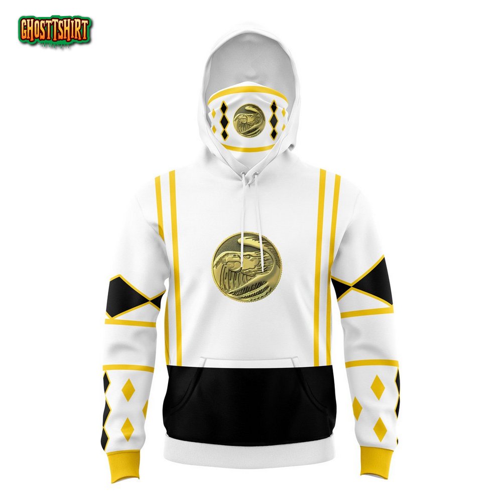 White Ranger Power Rangers Ninjetti Masked Hoodie