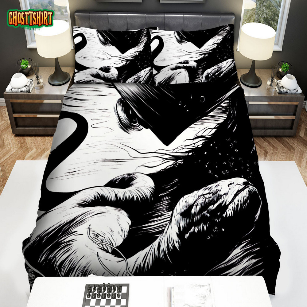 Anaconda Movie Black And White Photo Bed Sheets Spread Comforter Duvet Cover Bedding Set