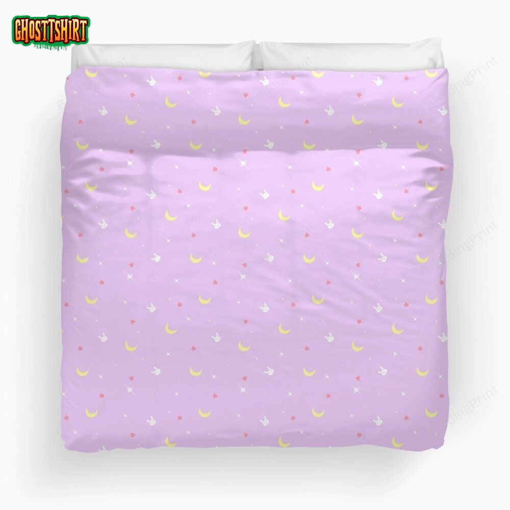 Cute Pink Sailor Moon Bunny Duvet Cover Bedding Set