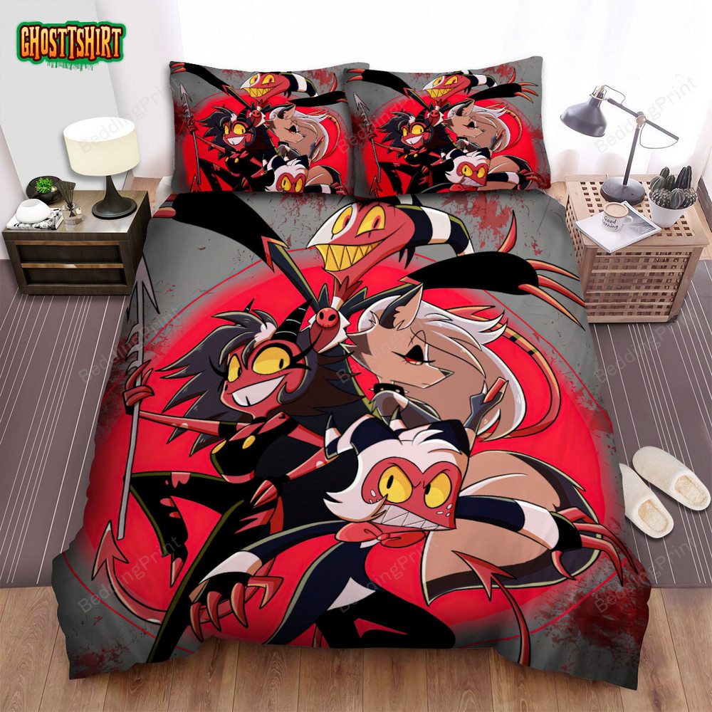 Helluva Boss Animated Series Art 22 Bed Sheets Duvet Cover Bedding Set