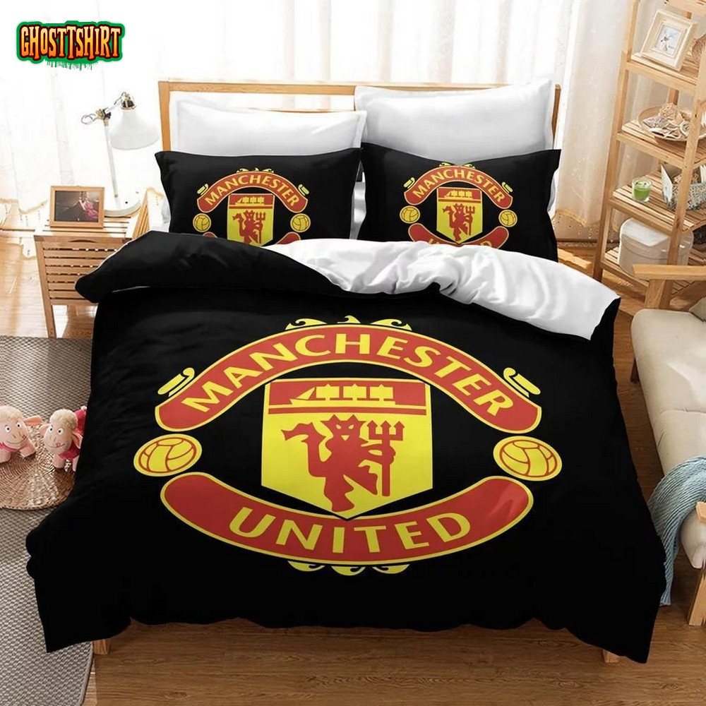 Manchester United Soccer Club Logo Bedding Set