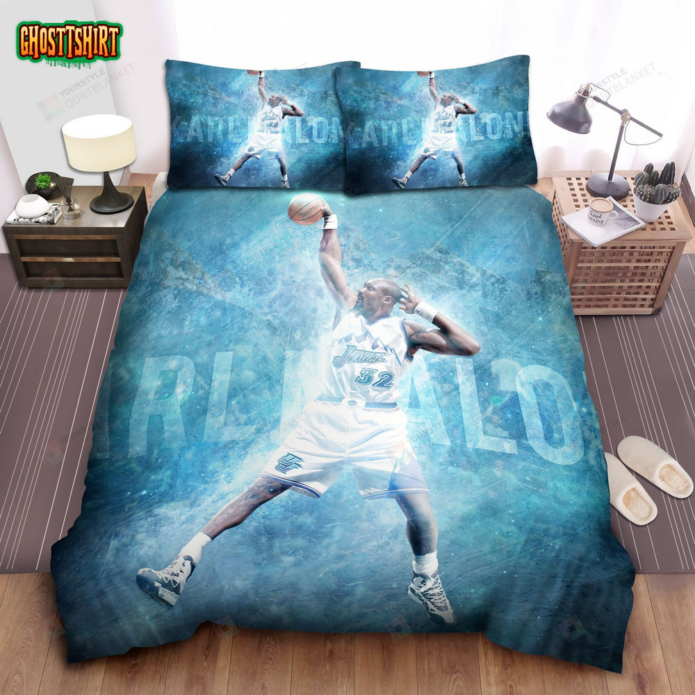 Nba Legend Karl Malone Freestyle Dunk Bed Sheet Spread Comforter Duvet ...