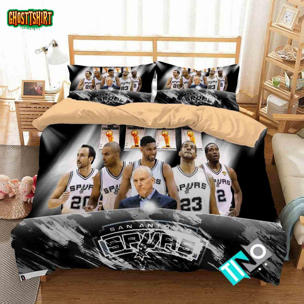 NBA San Antonio Spurs 2 Logo 3D Personalized CustomizedBedding Set
