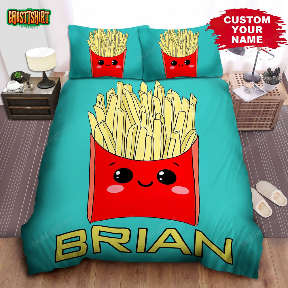 Personalized Cartoon Illustration Of Cute French Fries Package Bed ...