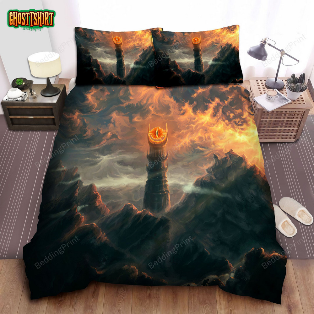 The Lord Of The Ring, Huge Tower Sauron Bed Sheets Duvet Cover Bedding Set