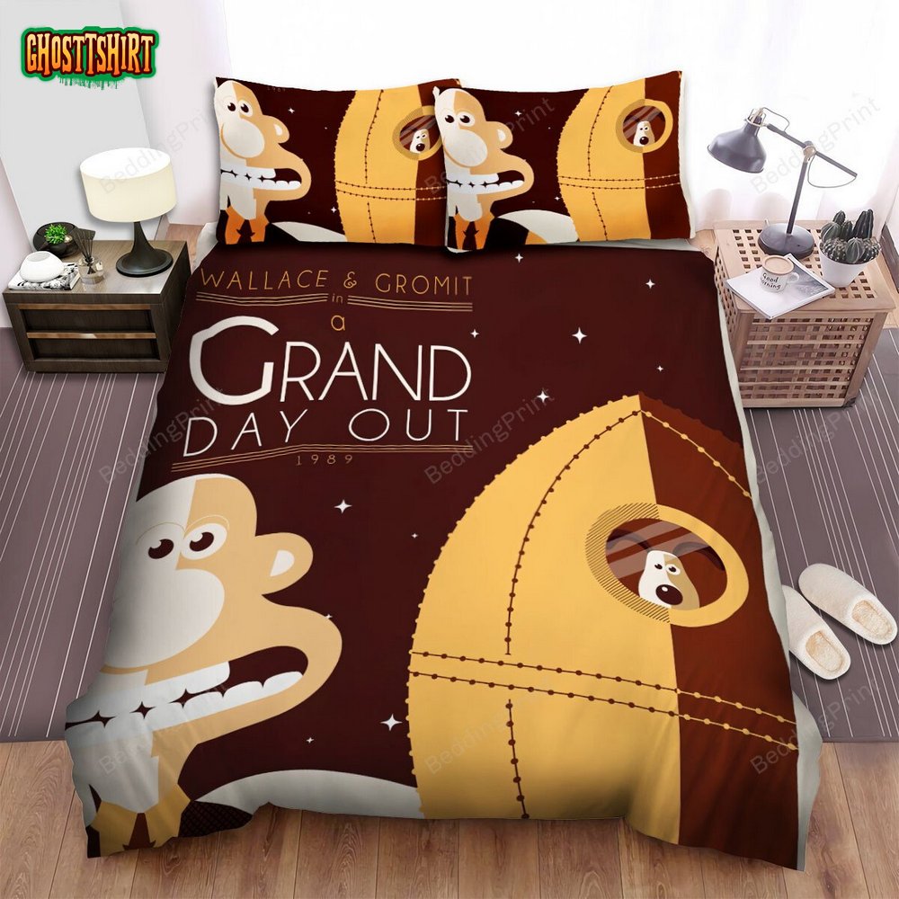 Wallace And Gromit In A Grand Day Out Poster Bed Sheets Spread Duvet ...