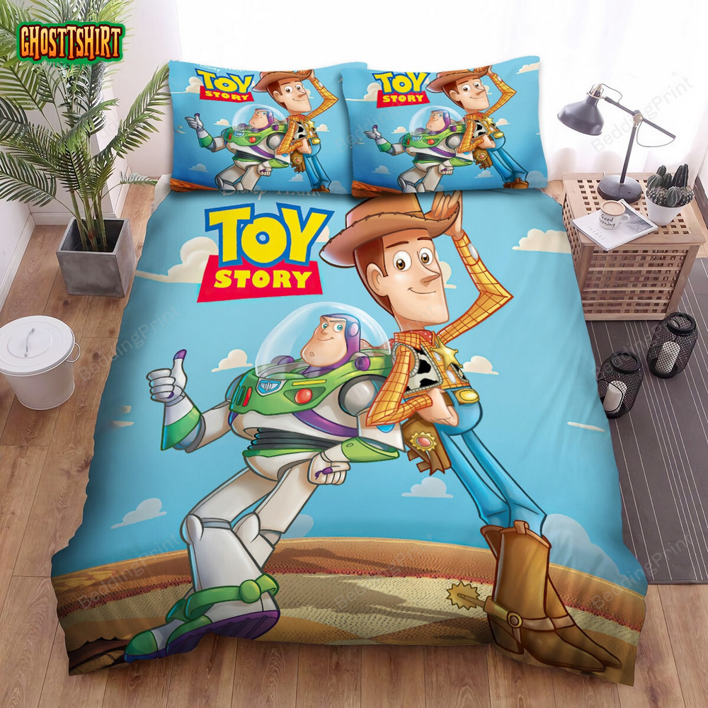 Walt Disney Toy Story Woody & Buzz Lightyear In 3D Artwork Bed Sheets ...