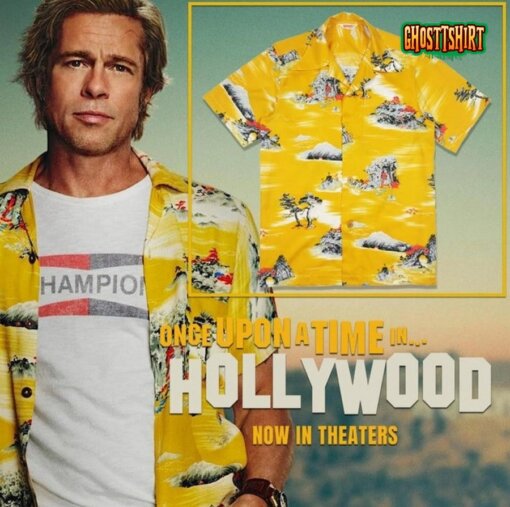 Brad Pitt Cliff Booth Once Upon A Time In Hollywood Hawaiian Shirt