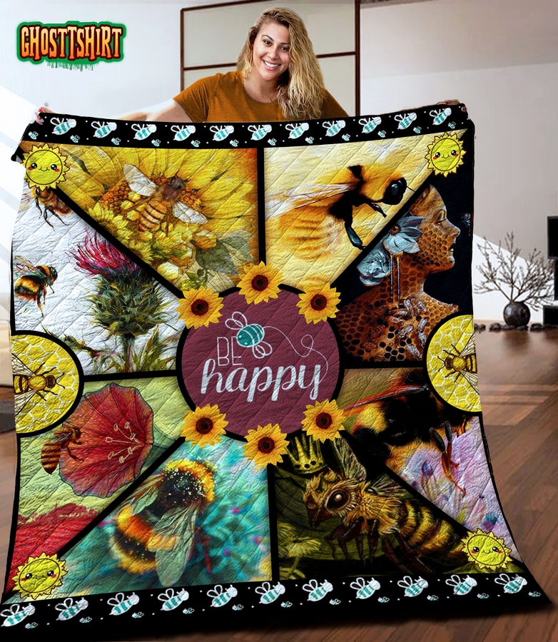 Bee Happy Quilt Blanket