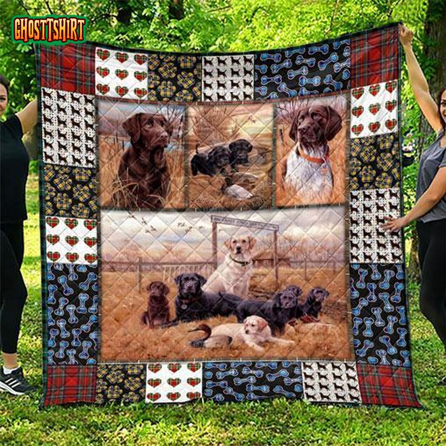 Cute Labrador Pets Dog Farm Quilt Blanket