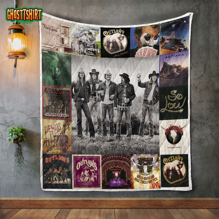 Outlaws Album Covers Quilt Blanket