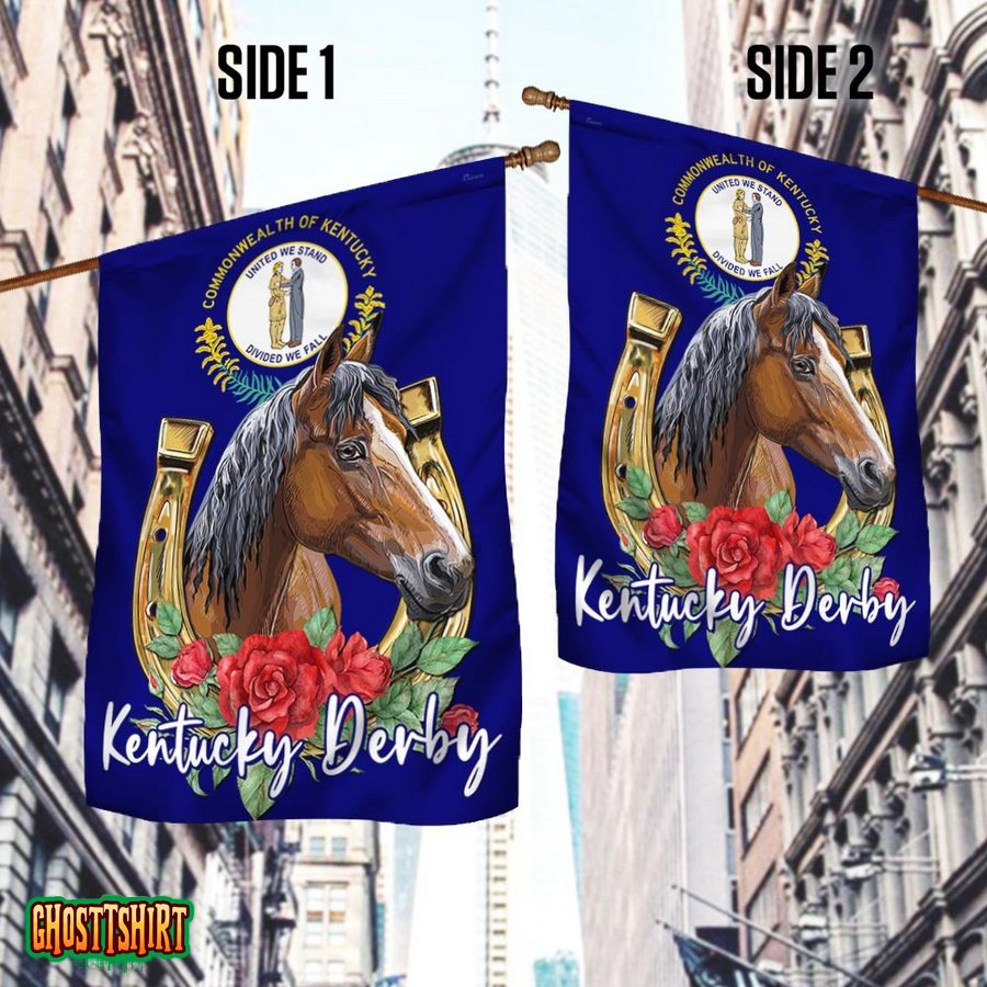 Kentucky Derby Horse Flag