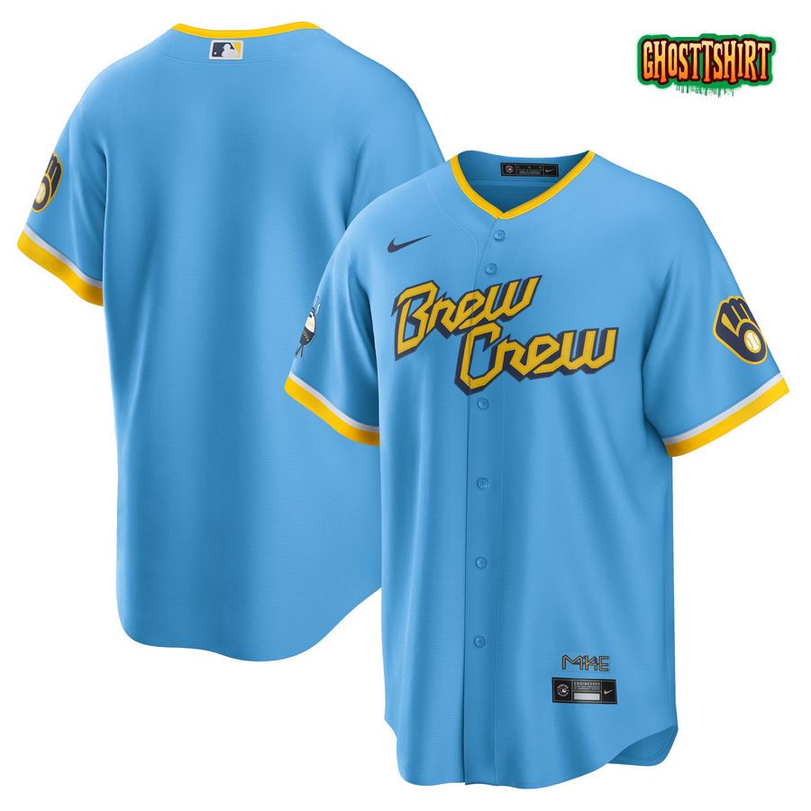 Milwaukee Brewers Powder Blue City Connect Jersey