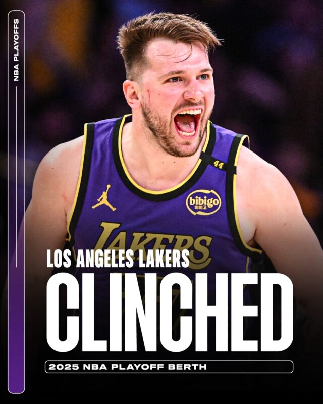 Luka Doncic and the Los Angeles Lakers clinch a playoff spot Luka Doncic and the Los Angeles Lakers clinch a playoff spot