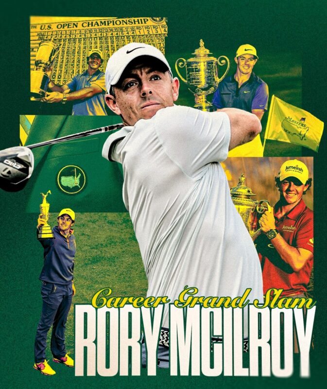 Rory McIlroy wins the Masters Tournament and becomes the sixth men's golfer to complete the career Grand Slam Rory McIlroy wins the Masters Tournament and becomes the sixth men's golfer to complete the career Grand Slam
