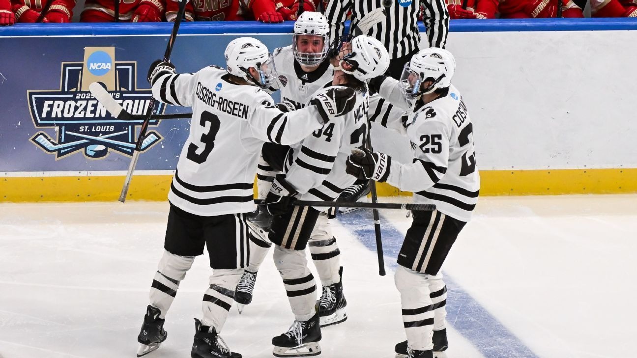Western Michigan tops Denver in 2OT in Frozen Four semifinals Western Michigan tops Denver in 2OT in Frozen Four semifinals